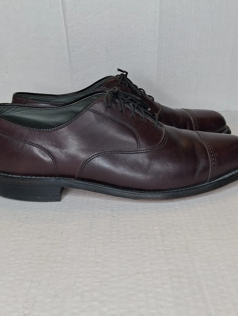 Footjoy Classics Mens Leather Dress Shoe Cap Toe Size 9.5 Style 75383 Burgundy